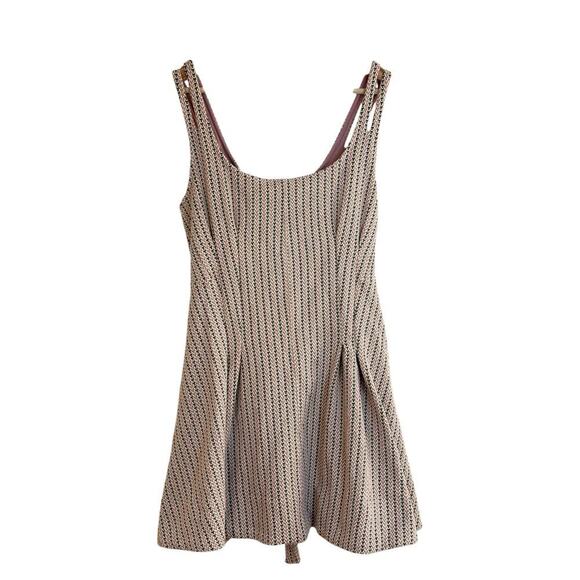 Anthropologie Maeve Jacquard Mini Dress size Small Fit and Flare Pastel Spring - Picture 4 of 16